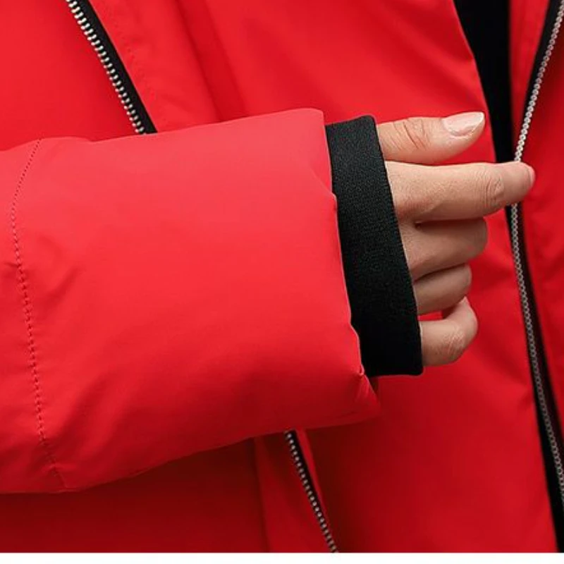 2023 New Women Down Cotton Coat Winter Jacket Female Medium Long Padded Parkas Lovers Outwear Hoodie Loose Plus Size  Overcoat