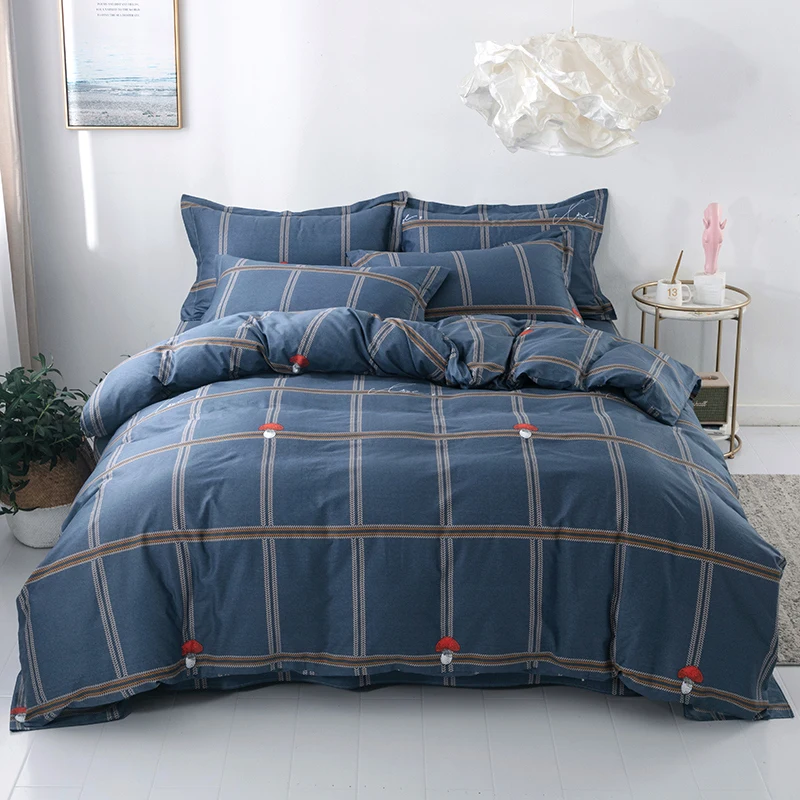 Striped Cotton Duvet Cover Set - Soft & Skin-Friendly Bedding (3 Pieces)