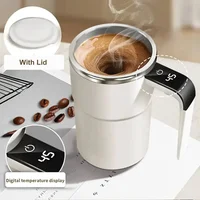Tasse magnétique à agitation automatique avec écran LCD Tasse de mélange en acier inoxydable pour café et lait Tasses thermiques intelligentes rechargeables par USB 6
