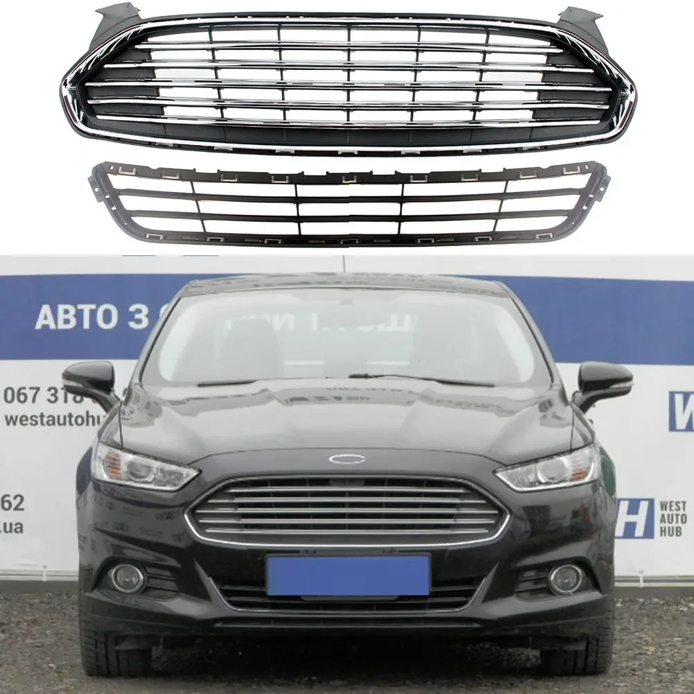 

Car Front Racing Facelift Bumper Grill Upper Lower Radiator Grille Fit For Ford Mondeo Fusion 2013 2014 2015 2016