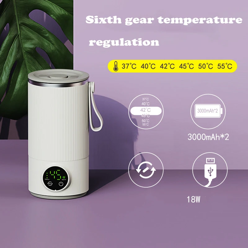 Portable Recharging Baby Bottle Warmer for Breast Milk Newborn Baby Feeding Bottle Warmer Accessories for Travel bottle warmer milk bottle heater
