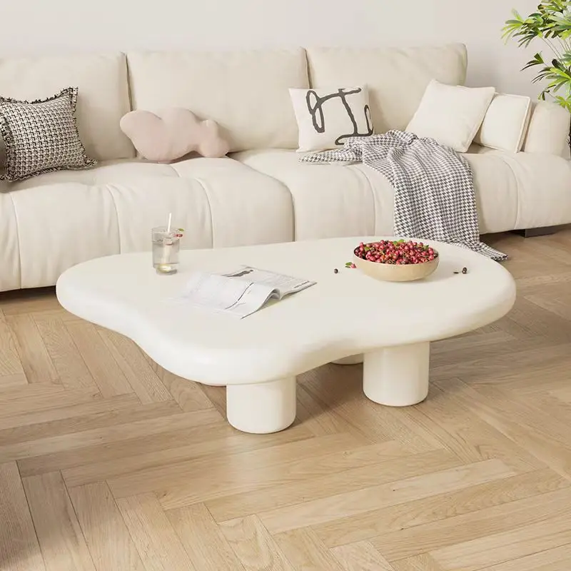 Cloud Coffee Table Nordic Home Living Room Small Apartment Simple Modern Shaped Table Cream Wabi-Sabi Net Black Coffee