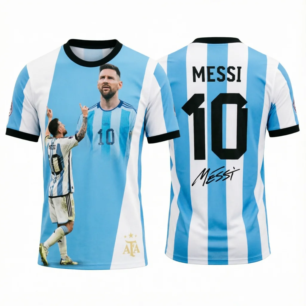 2026 Messi Argentina Team Football Jersey Match & Training Kit Summer Sports Men's T-Shirt Children's Clothing Tee Y2k Woman ﻿ 1