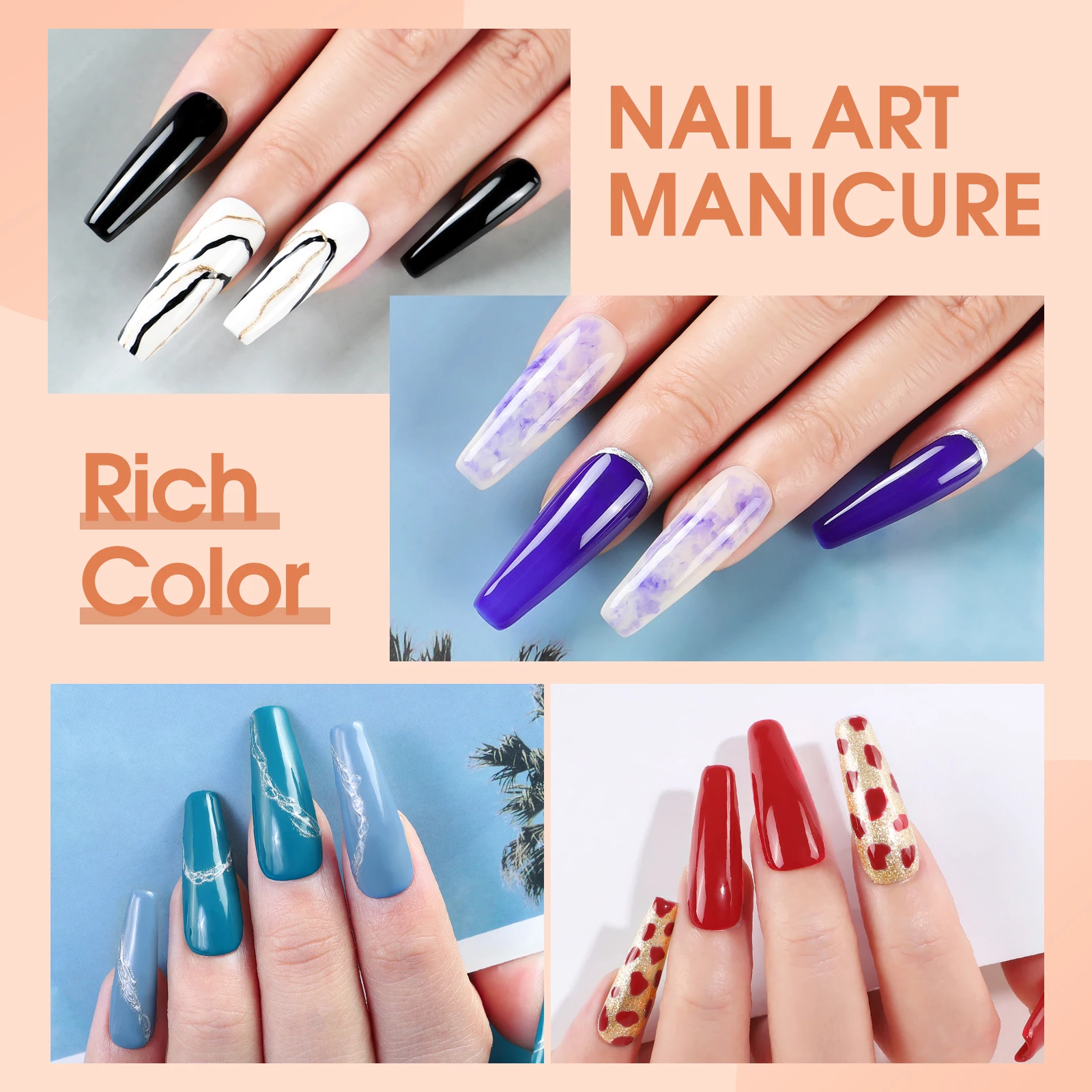 Coscelia Nail Starter Kit with 20Colors 7ML Nail Gel Polish Glitter Top and Base Coat Soak Off No Wipe Nail Gel Polish Set 5