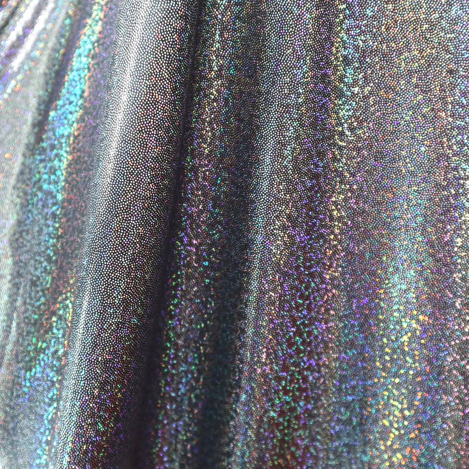 Glitter Laser Iridescent Holographic Polyester Fabric