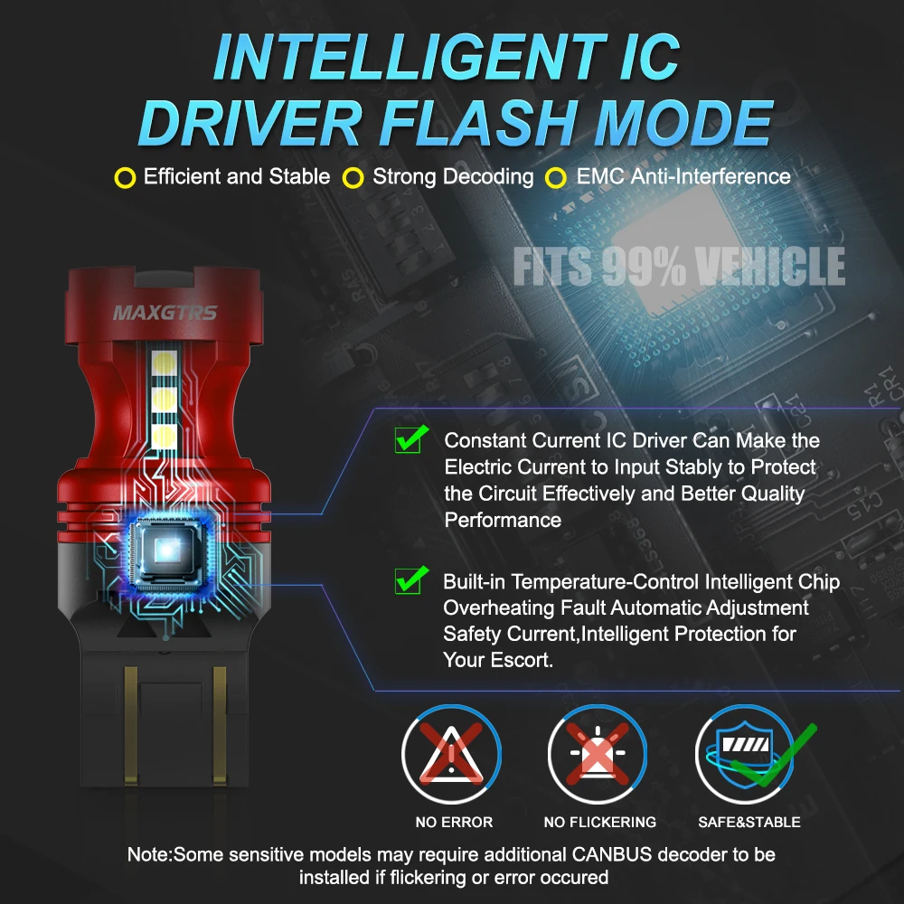 2x ��Ʈ�κ� �÷��� P21W S25 1156 Ba15S 3030 LED Ĩ ���� ����ũ 7443 7440 1157 �ڵ��� ���� ���� ���� �̵� ��� ������