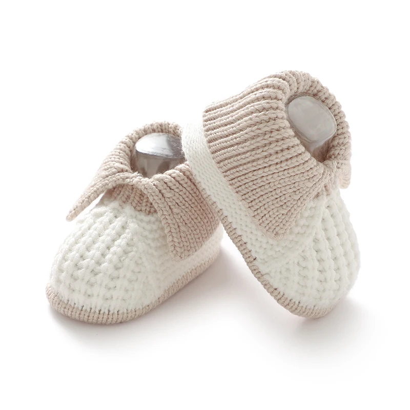 Winter Baby First Walker Handmade Knit Newborn Netural Lightweight Anti-Slip Floor Prewalker for Child Boys Girls Cute Soft Sole 3