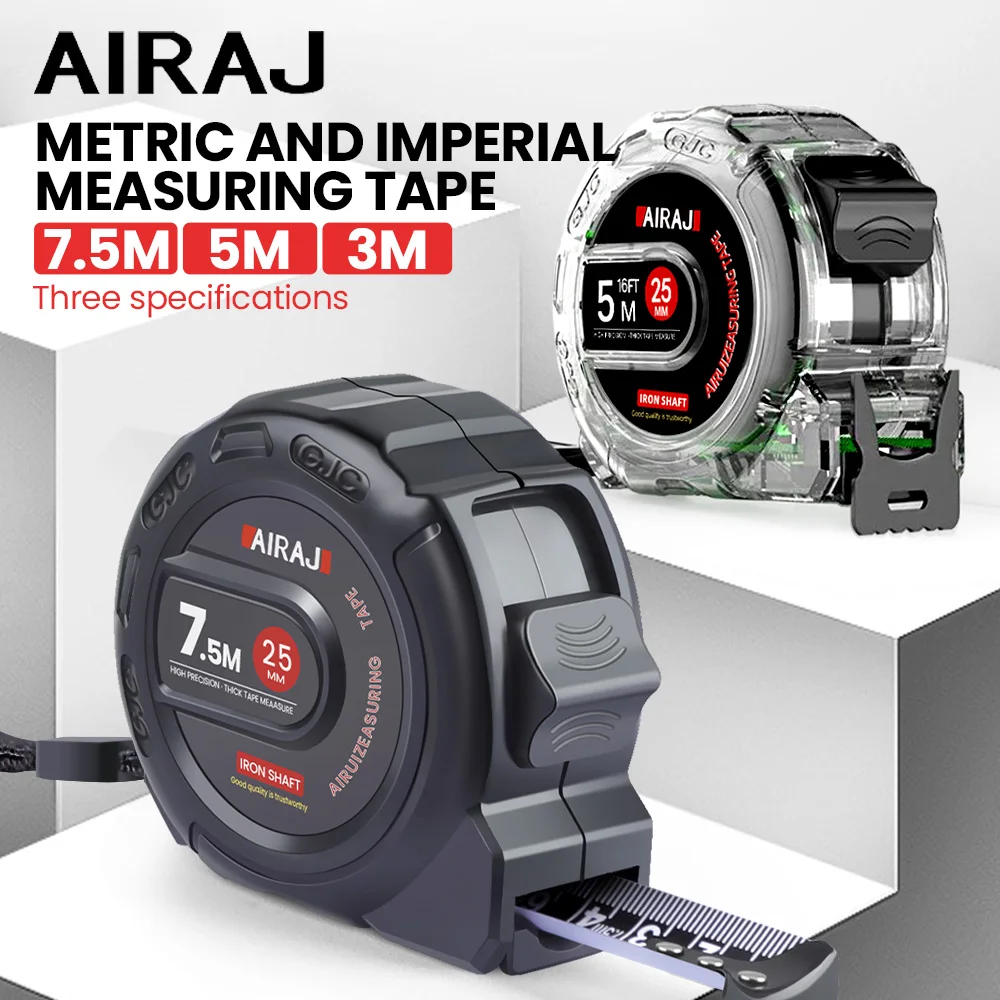 Tape Measure 3m/5m/7.5m Ft/Metric High Precision Wear-resistant Easy Read Measuring Home Site Construction