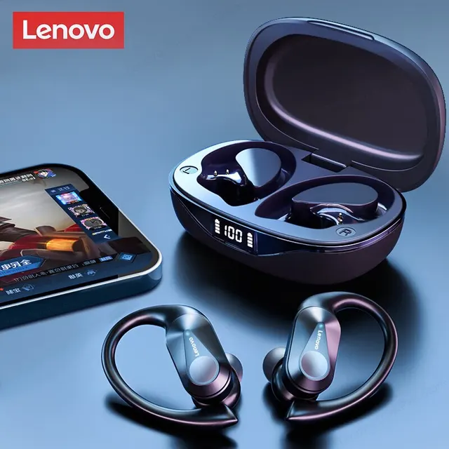 Lenovo LP75-auriculares TWS inalámbricos, cascos deportivos con Bluetooth 5,3, pantalla Digital LED, estéreo HiFi, reducción de ruido para juegos