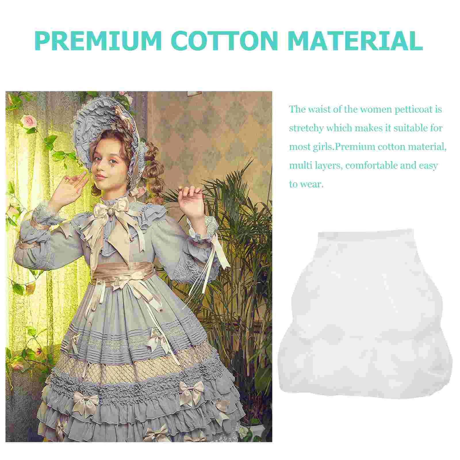 Dress Petticoat Skirt Pannier Girls Lolita Cosplay Crinoline Prom Underskirt Bustle Child