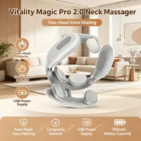 Vitality Magic Pro 2.0 Neck Massager 008 Four-Head Electric Heating Neck Massager With Voice Control USB Rechargeable Device 2