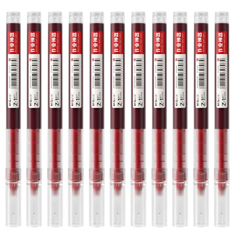 M&G 0.5mm Black Straight Liquid Roller Pen Quick Dry Straight Liquid Gel Pen for Student Office Writing 12 Piece 6