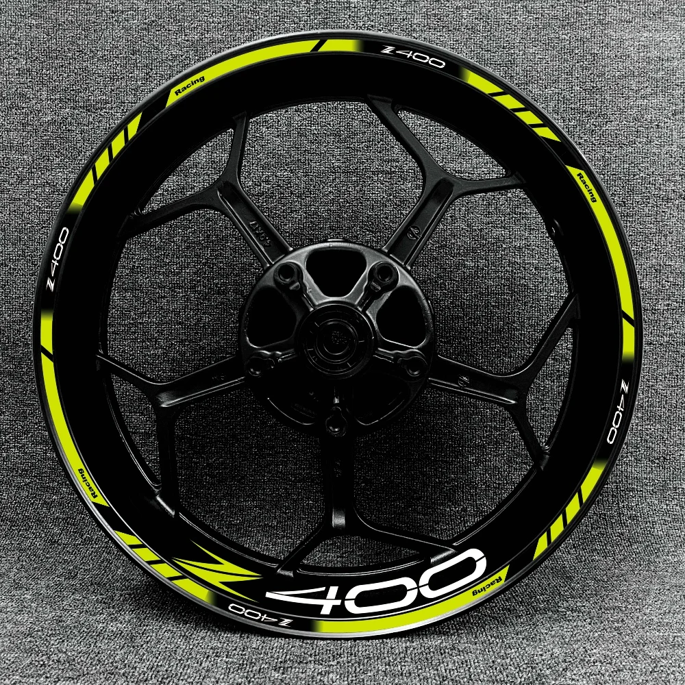 

A Set New For Kawasaki Z400 Motorcycle 17 Inch Wheel Hub Logo Modified Decal Decorative Rim Waterproof High Reflective Stickers