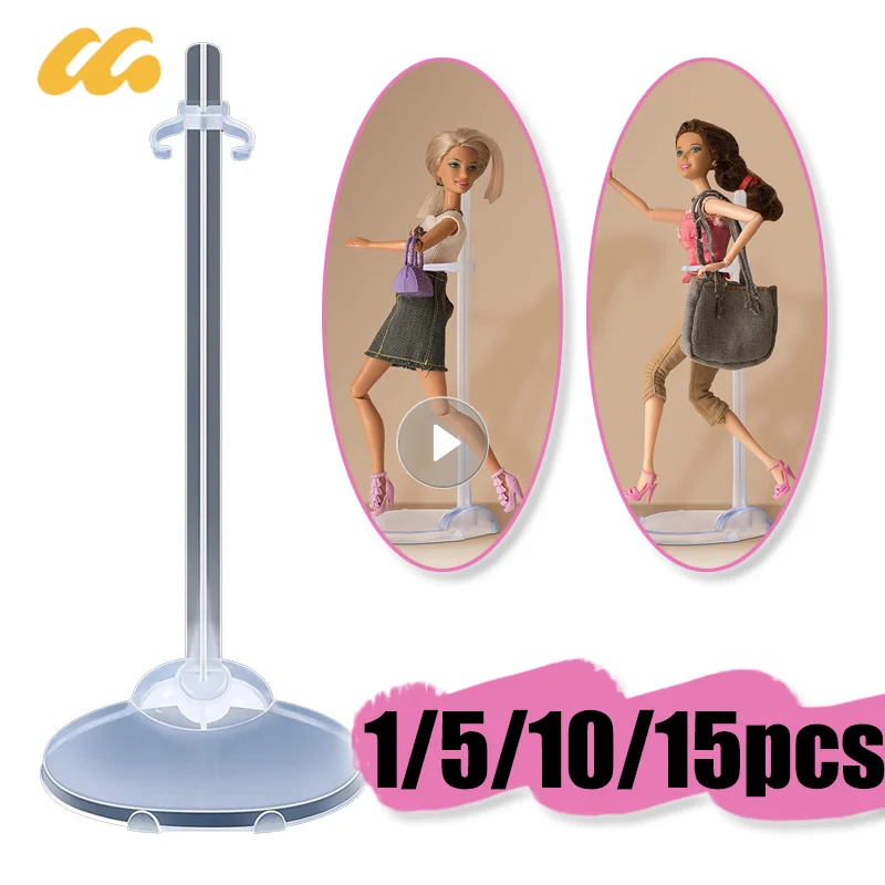 1/5/10/15pcs Transparent Display Frame For Doll Stand Toys For Waist Support Assist Girl Dolls Model Holder Accessories