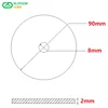 Diameter 90mm, Inner Hole 8mm Thickness 2mm 360 Degree Stainless Steel Dial Scale Disc Stainless Steel Decorative Plate 6