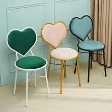 

Modern Minimalist Make-up Chair Girly Bedroom Makeup Stool Light Luxury Manicure Armchair Online Sensation Heart Chair