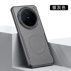 Elite Kevlar Leather Magnetic Shockproof Bumper Case - Skin Feel Fashion Cover for VIVO X200 Pro Mini (GRAY)