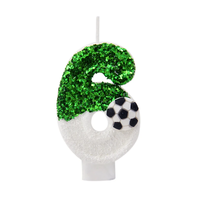 Kids Sports Theme Soccer Cake Candles - Fun Birthday Party Decorations & Cupcake Toppers