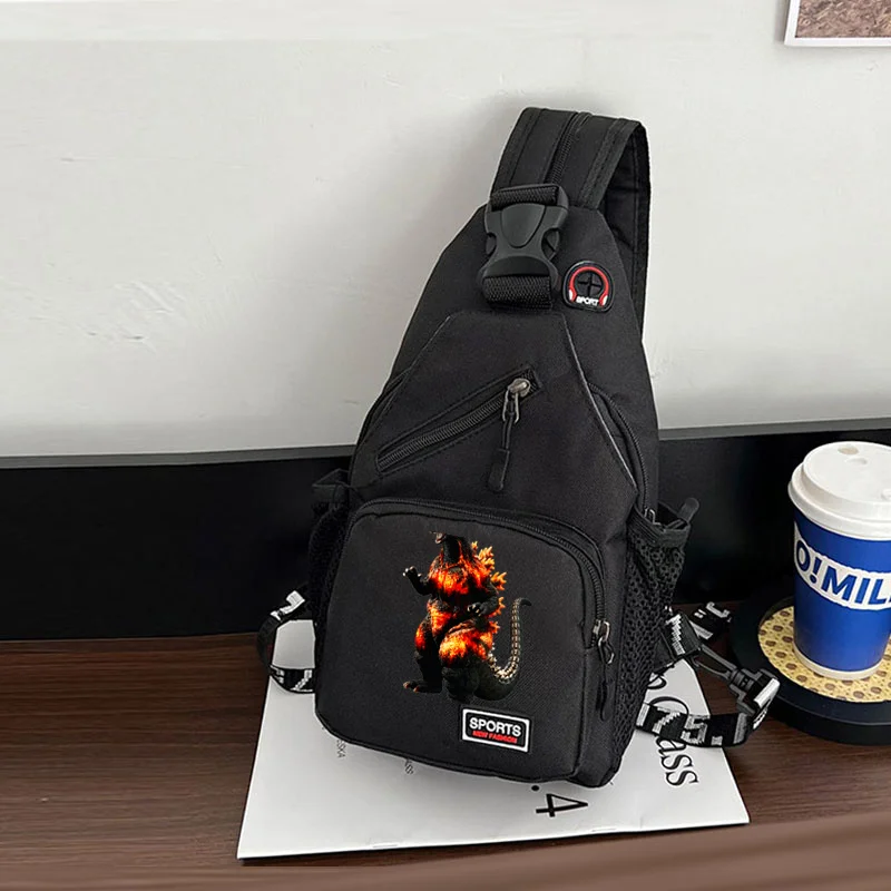 Monster Godzilla Chest Bag Men One Shoulder Crossbody Bag Multi-functional Men Sling Bag Chest Bags Outdoor Sports New In 2024