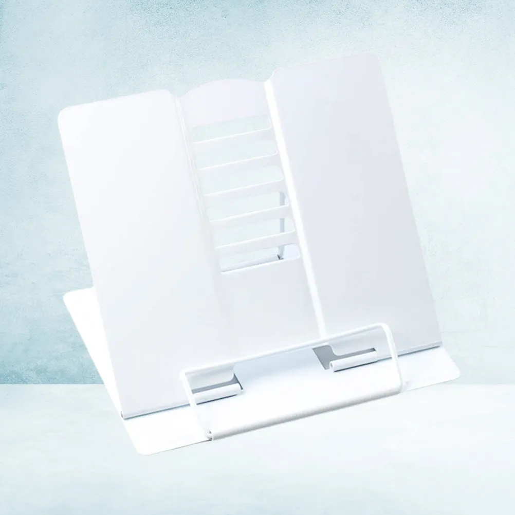 1Pcs 금속 독서 스탠드 조정 가능한 책 홀더 홈 오피스를위한 대형 흰색 다기능 독서 프레임 태블릿 브래킷