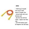 Long CC handle 15cm robust anti break easy hold beginner soft pvc jump rope skip freestyle elevate excersise fitness 3