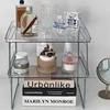 INS Foldable Transparent Desktop Storage Rack Office Cosmetics Makeup Storage Box Stationery Storage Rack Desk Organizer 2
