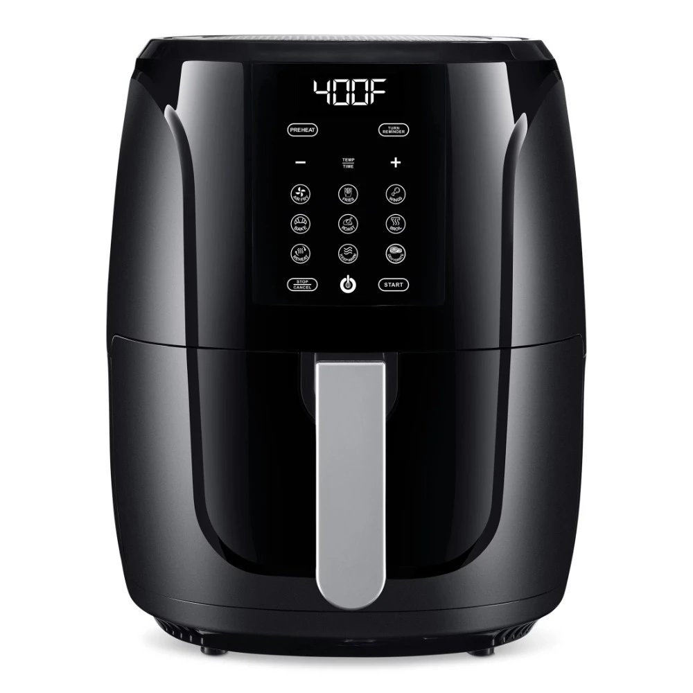 

5 QT цифровая фритюрница с 9 точками нажатия, черная, 12,5 H, Новинка