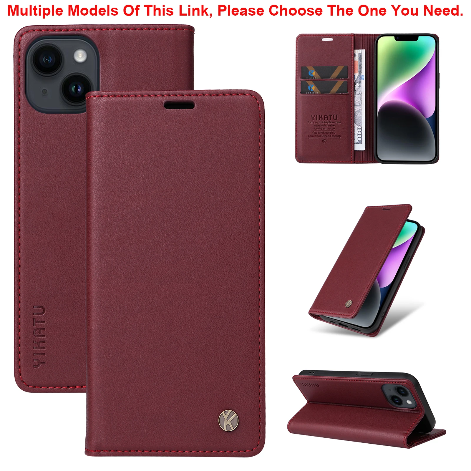 Premium Flip Leather Wallet Phone Case