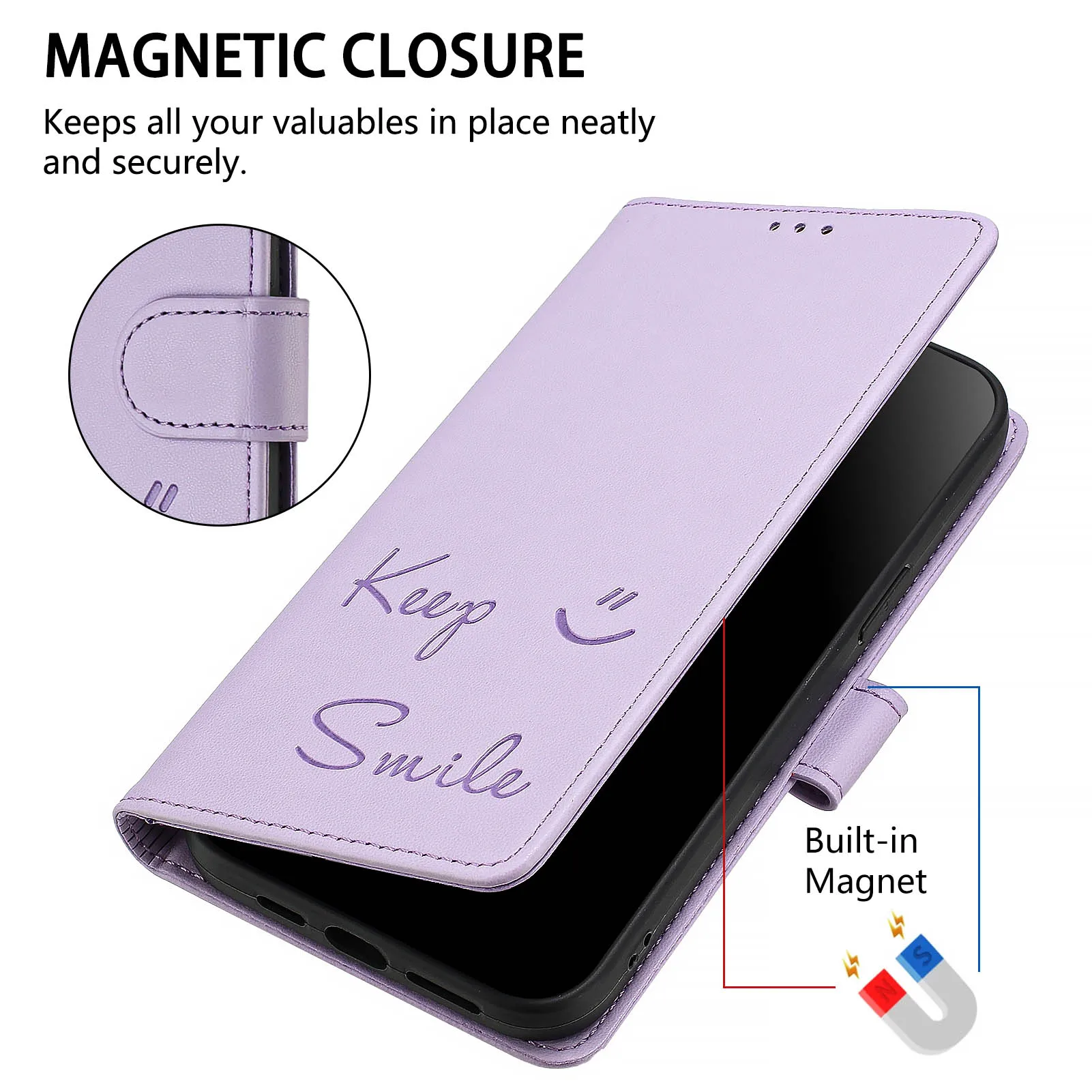Leather Wallet Flip Cover Phone Case – Cute and Stylish Design