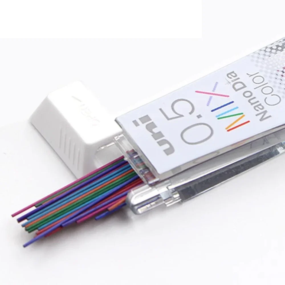 일본 유니 나노 다이아 컬러 202NDC 컬러 샤프펜슬 리필심 0.5mm 필기구 문구 믹스 코어 페인팅 아트