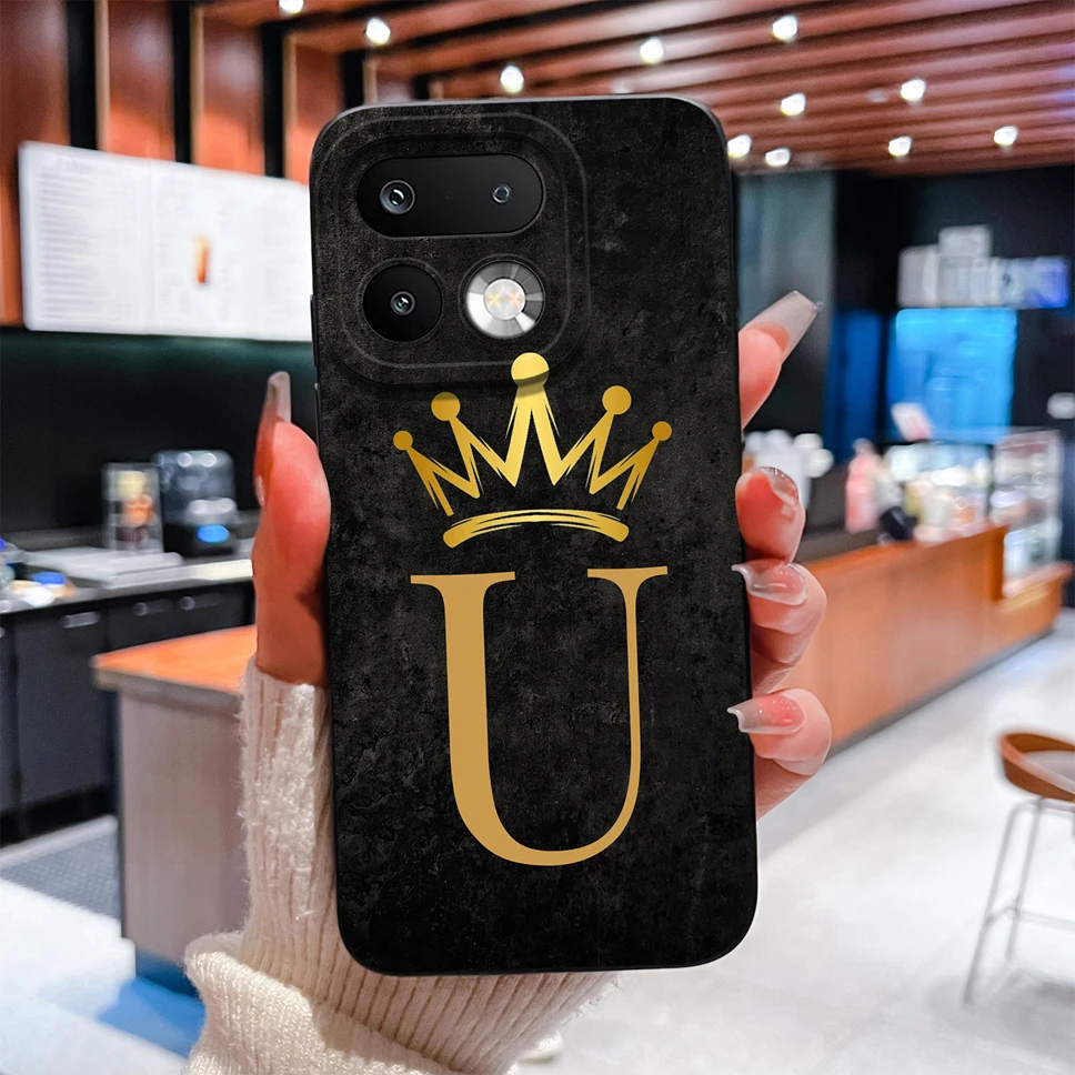 Fashion Crown Letters Shockproof Silicone Couple Phone Case