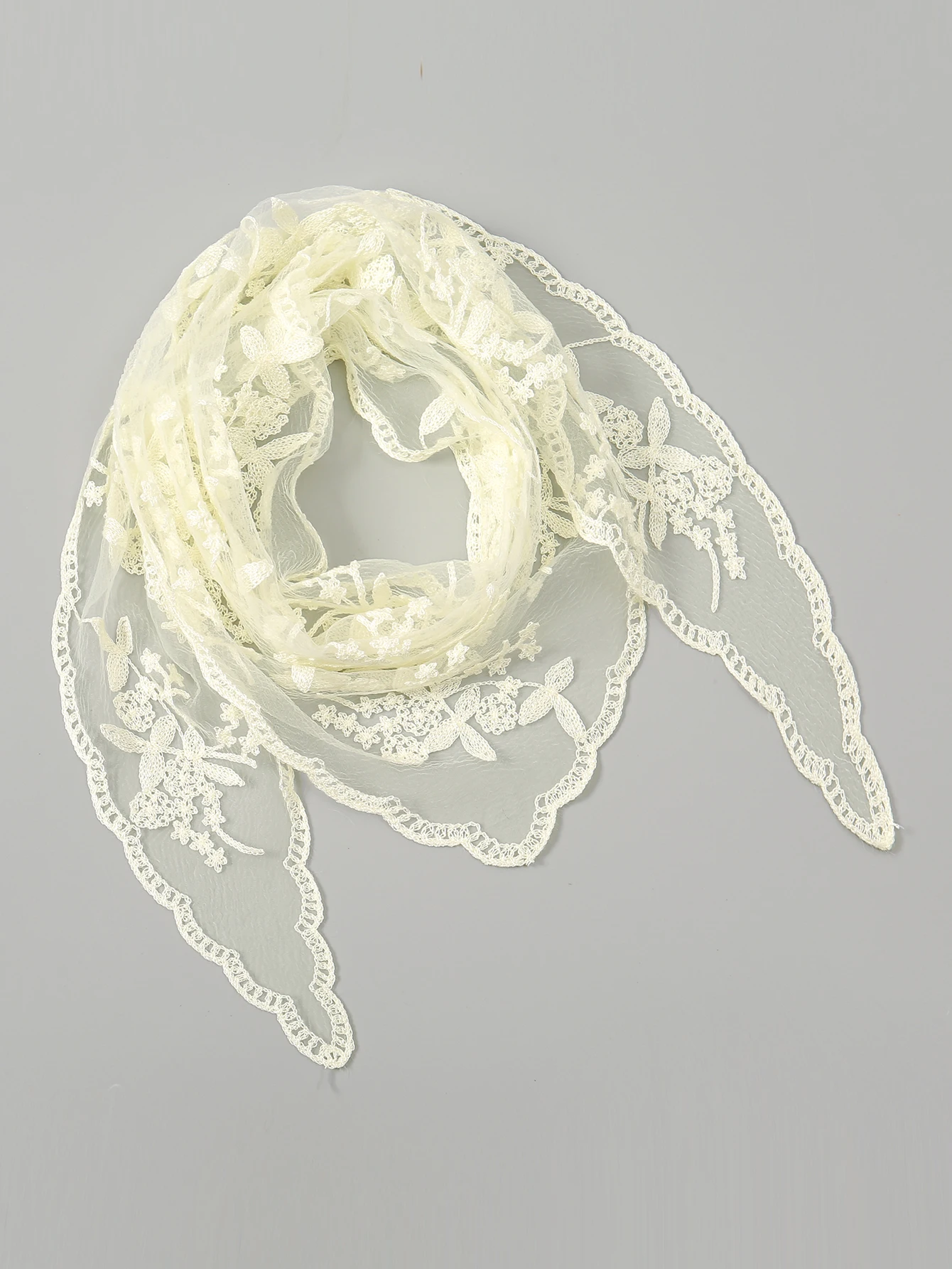 Женский кружевной треугольный шарф, полая шаль, повязка на голову с ...