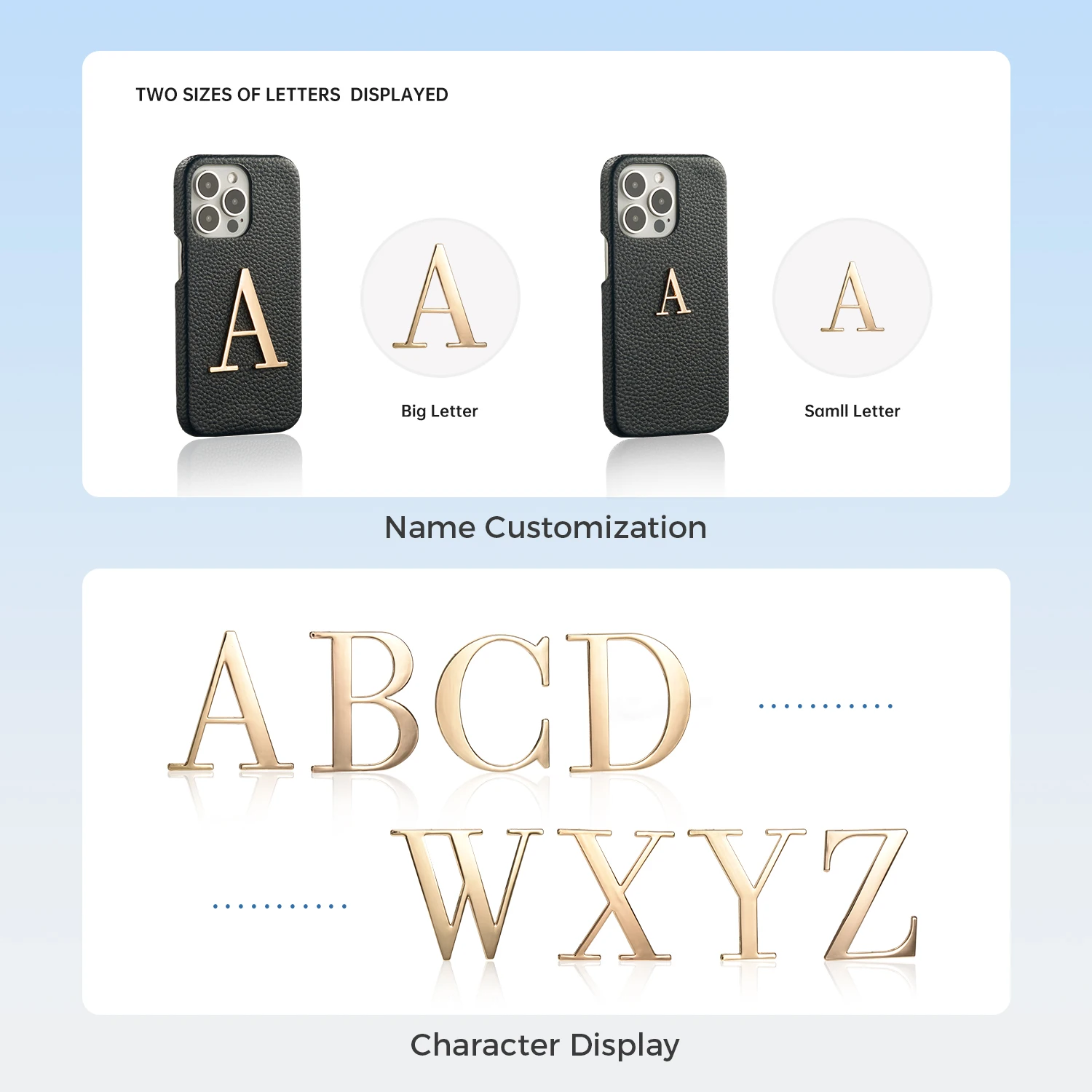 Tomocomo Leather Phone Case Initials Custom Letter For IPhone15 14 ProMax 14Plus 14 13Promax 12 11 XR Personalise Cover Funda