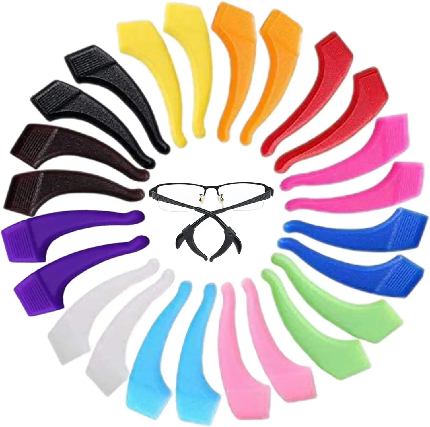 

5 Pairs/lot Anti Slip Silicone Glasses Ear Hooks Sports Temple Tips Soft Ear Hook Anti-Slip Cover Eyeglass Eyewear Accessories