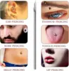 10/20/100PCS Sterile Piercing Needles Surgical Steel Body Piercing Needle Disposable 12G 14G 16G 18G 20G For Nose Lip Supply 6