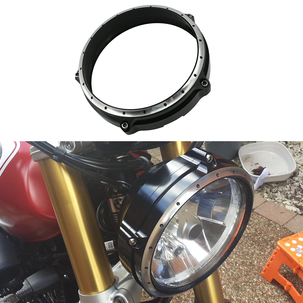 

Motorcycle Aluminum Headlight Headlamp Bezel Trim Ring Cover For BMW R9T R NINE T nineT rninet Scrambler Pure /5 2014 2015-2020