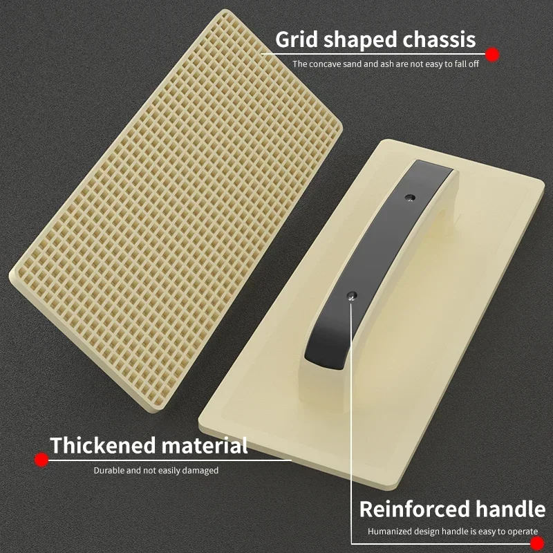 Large Tempered Flat Board Cement Trowel Washboard Gray Trowel Plastic Trowelfor Mason Tools Repairing Tools Flat Board