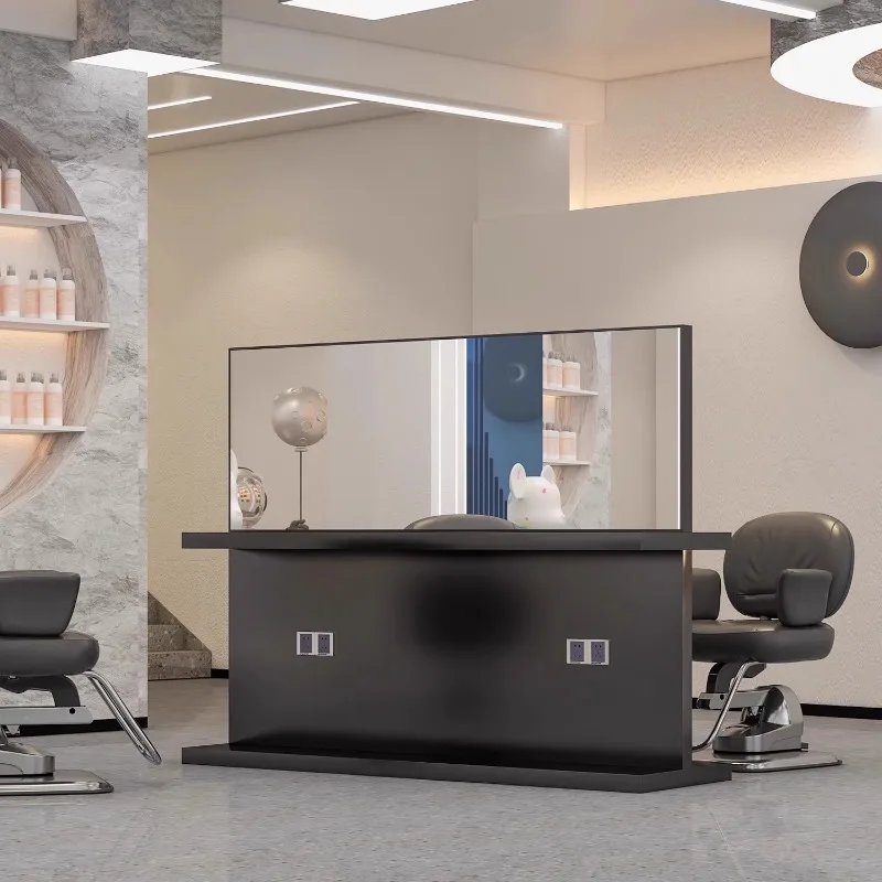 New high-end Internet celebrity hair salon mirror perm and dyeing area mirror barber shop hair cut salon special wit