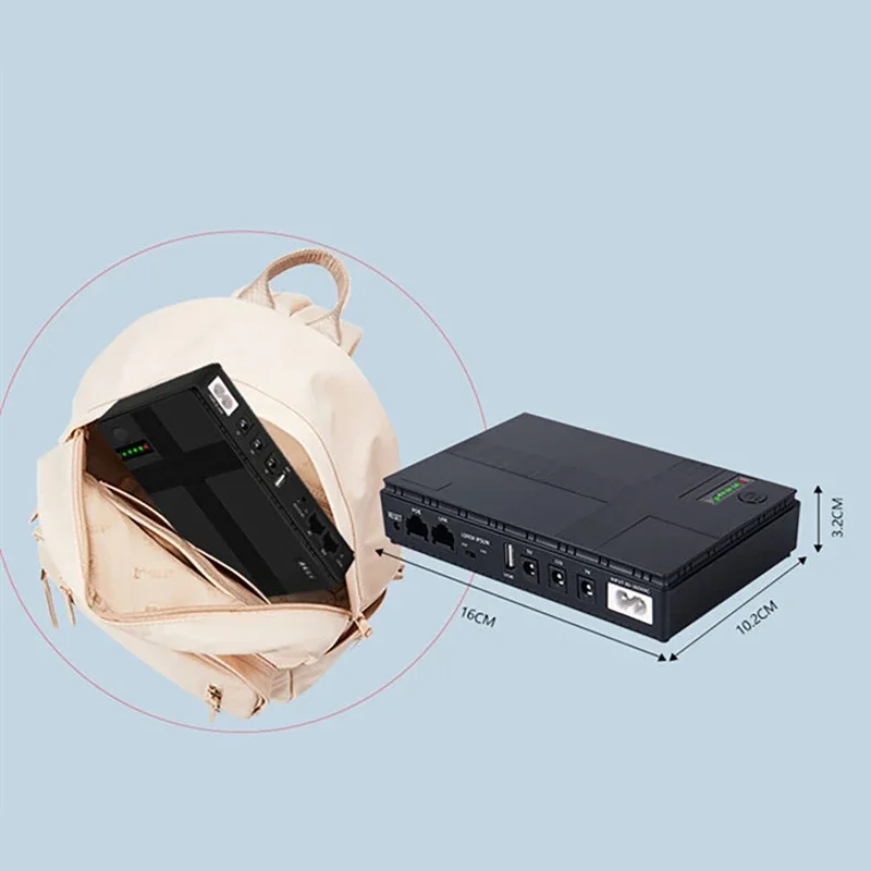 Uninterruptible Power Supply Portable UPS Mini UPS 10400Mah 5V 9V 12V Mini UPS for WIFI Router IP Cam