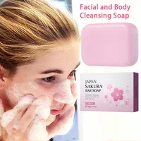 LAIKOU Sakura Facial  Body Whitening Soap Reduces Acne Dark Spot Deep Cleaning Cutin Brightening Skin 90g 1