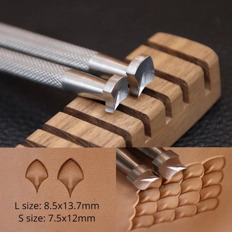 Fish Scale Pattern Fishskin Dragon Scale Design Leather Carving Stamp Vegetable Tanned Leather Engraving Printing Puncher