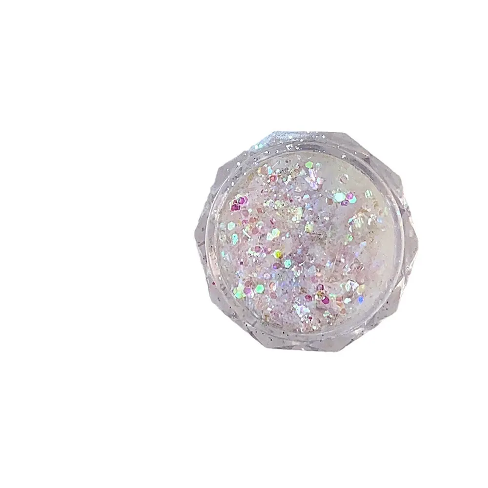 4 Gläser/Set Meerjungfrau Sparkle Nail Art Glitter Ultradünne Laserflocken Holographische Pailletten Unregelmäßige Lose Nail art Staub Zubehör – Detail 6