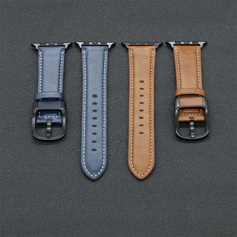 PU Leather strap For Apple watch band 44mm 45mm 41mm thumbnail 8