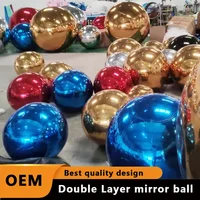 Multi-Colored Giant Shinny Inflatable Mirror Ball Durable PVC Floating Mirror Sphere Disco Balloon For Party Decoration 2
