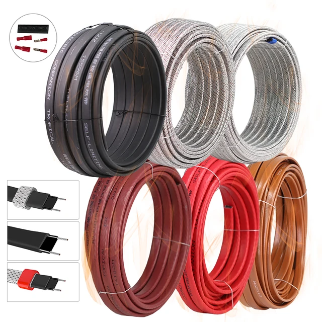 5-10M 220V-240V Waterproof Self Regulating Heating Cables for Garden Tube  in Cold Weather Prevent Pipe Freeze Heat Trace System - AliExpress