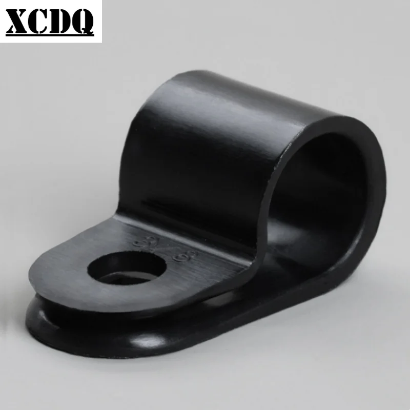 Cable Organizer 50pcs 100pcs Black P Style Mounting Clamp Plastic Nylon R Shape