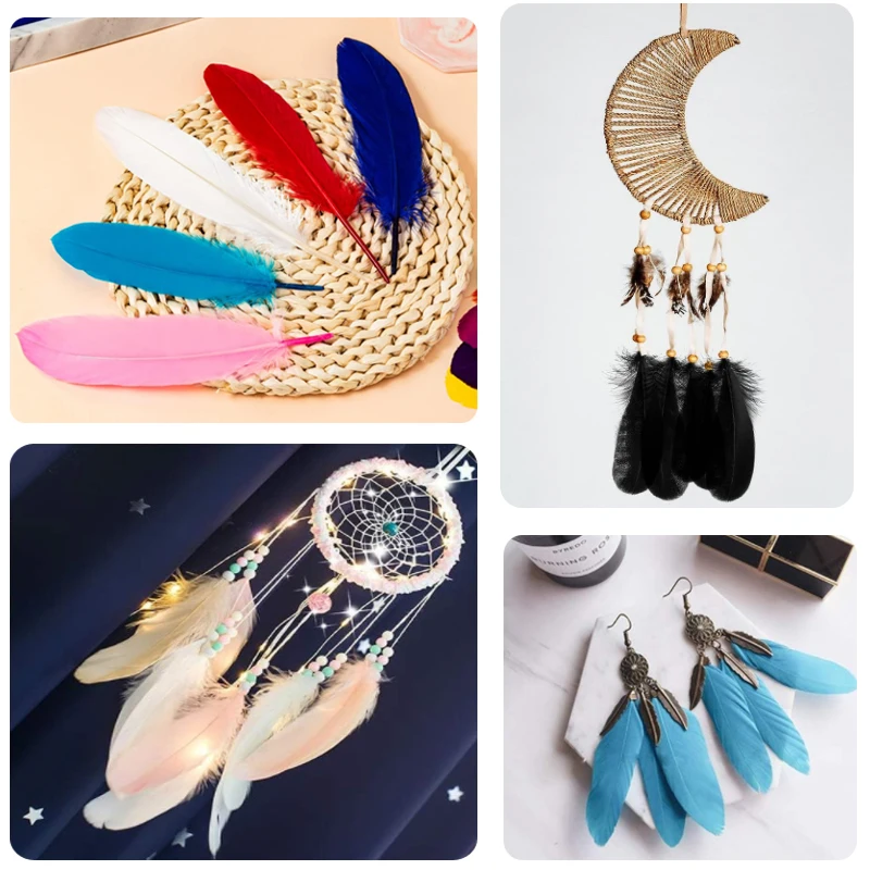 15-20cm Hard Stick Goose Feathers Artificial Swan Pluma Handicraft Accessories Decoration