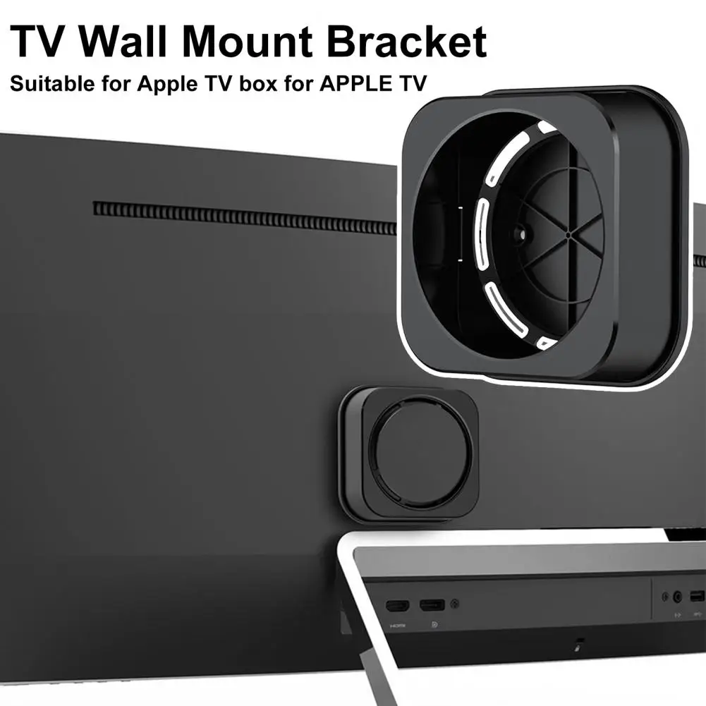 

Tv Bracket Wall Mount Bracket for Apple Tv 4k/hd-compatible Set-top Box with Easy Installation Heat Dissipation Features Tv