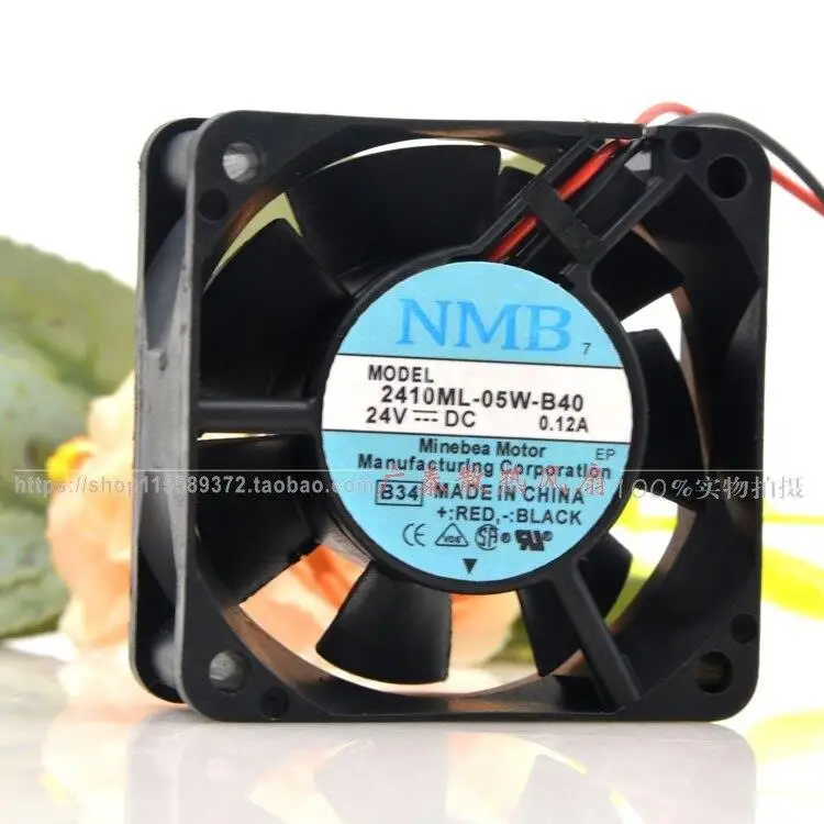 6cm 주파수 변환기 냉각 팬, NMB 2410ML-05W-B40 6025 24V 0.12a 용