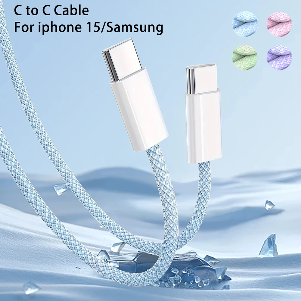 PD 60W USB C to Type C Color Cable Fast Charging For Apple iPhone 15 Pro Huawei Xiaomi Samsung Type C Weaving Cable Accessories BEST SELLERS PD 60W USB C to Type C Color Cable Fast Charging For Apple iPhone 15 Pro Huawei Xiaomi Samsung Type C Weaving Cable Accessories BEST SELLERS
